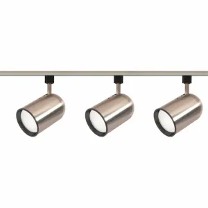 3 LIGHT BRUSHED NICKEL R30 BULLET KIT