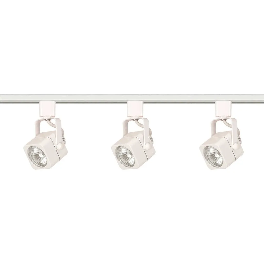 3 LIGHT TRACK KIT SQ. LINE VOLT.WHITE