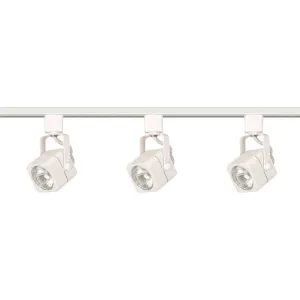 3 LIGHT TRACK KIT SQ. LINE VOLT.WHITE