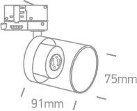65105GT POLYCARBONATE 10w GU10 TRACK SPOT 100-240V