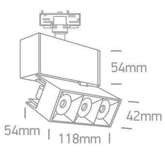 65306BT TRACK LIGHT ADJUSTABLE 12W WW 38deg IP20 230V