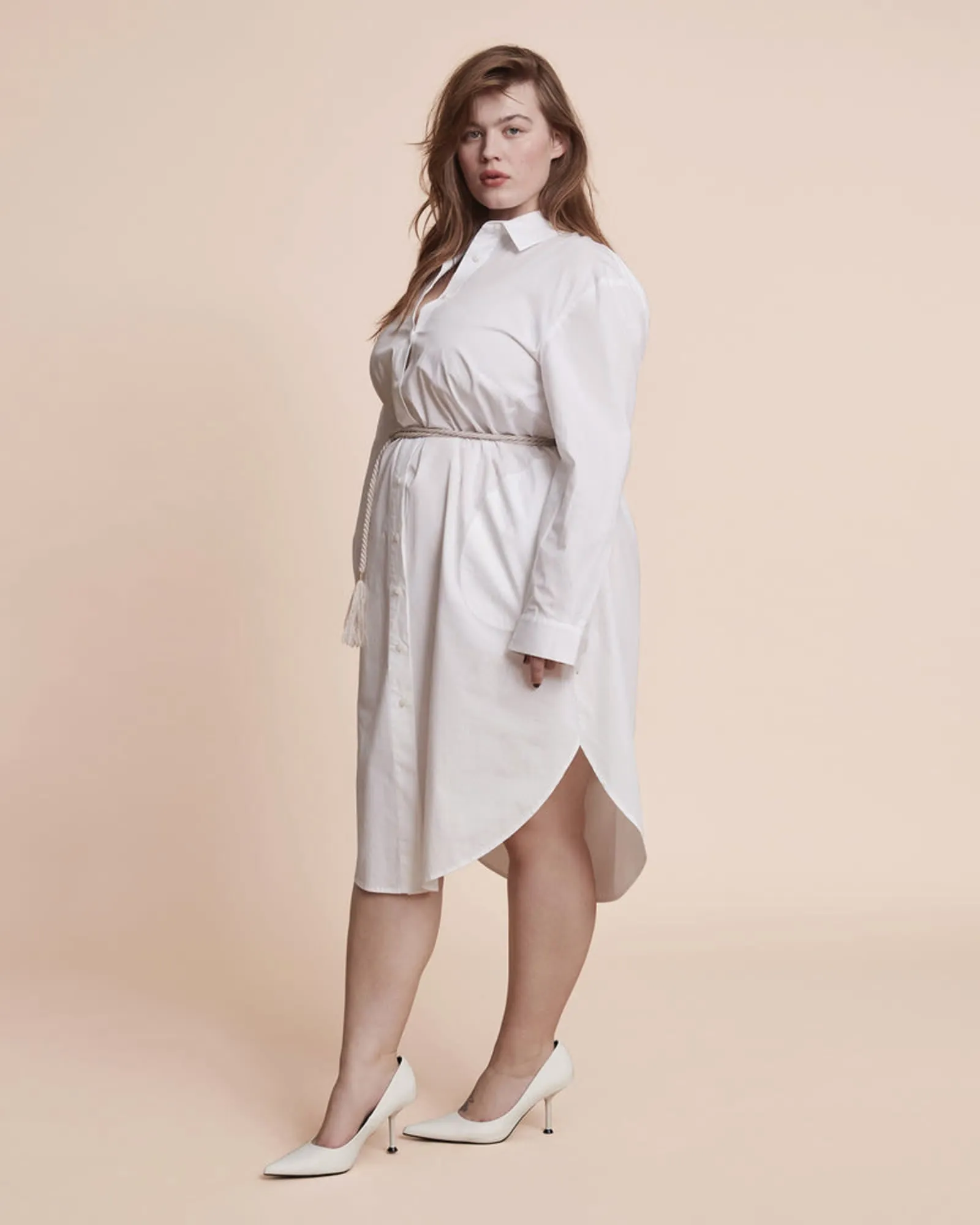 Amena Shirtdress | Optic White