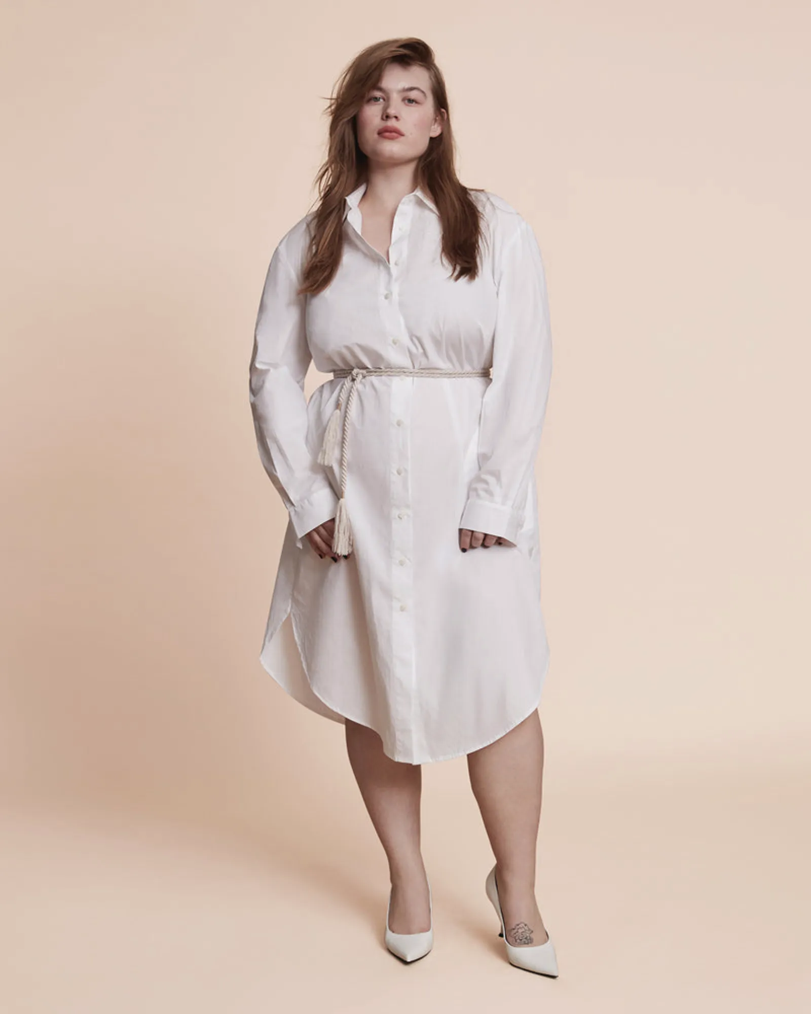 Amena Shirtdress | Optic White