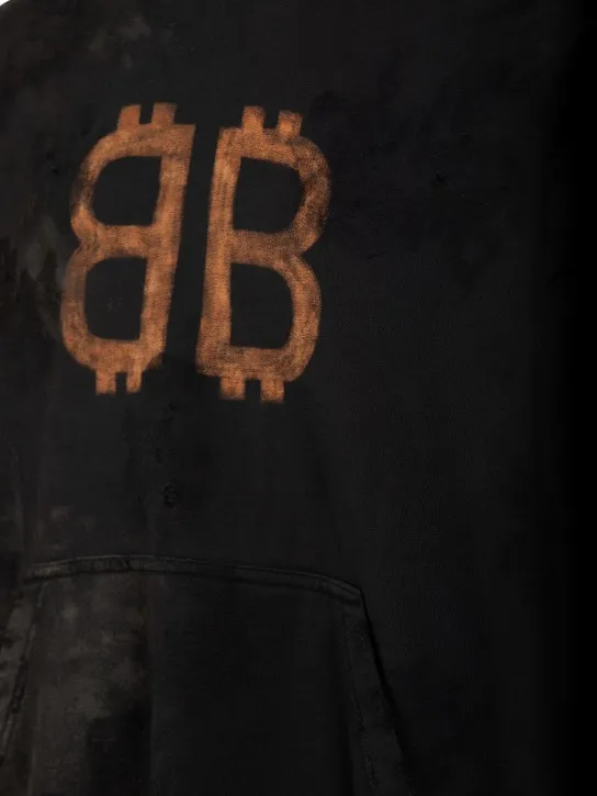 Balenciaga   Distressed cotton hoodie 