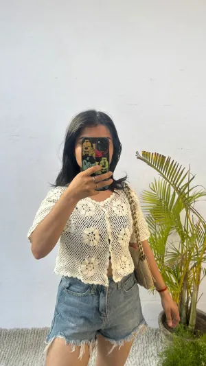 Beautiful button top( must have ..style with dress or tops)