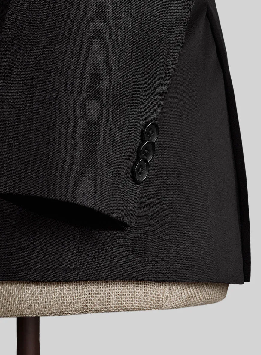 Black Merino Wool Manhattan Style Sports Coat