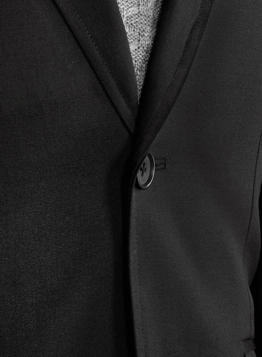 Black Merino Wool Manhattan Style Sports Coat