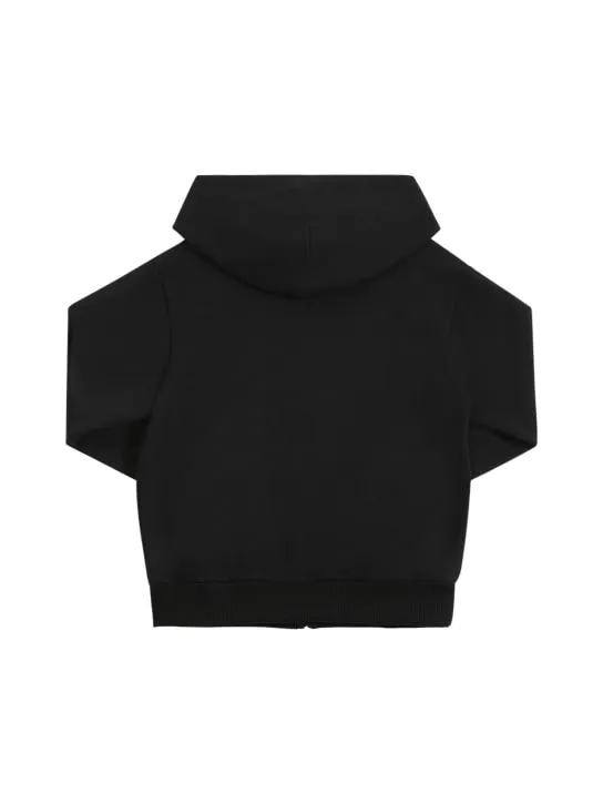 Dolce&amp;Gabbana   Logo print cotton zip-up hoodie 