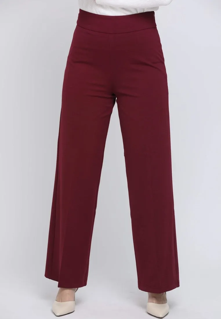Emanuel Palazzo Pants - Maroon