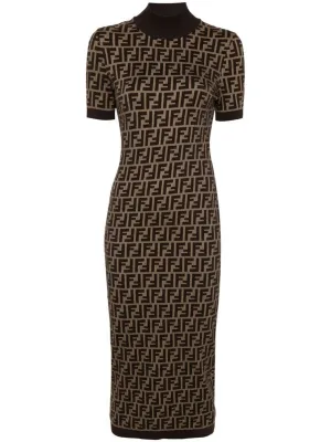 FF-JACQUARD MIDI DRESS