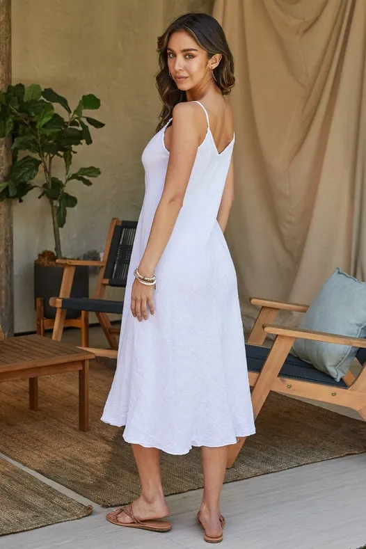 Full Length Linen Slip Dress