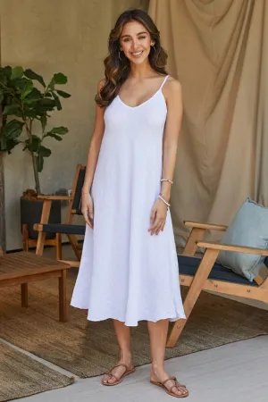 Full Length Linen Slip Dress