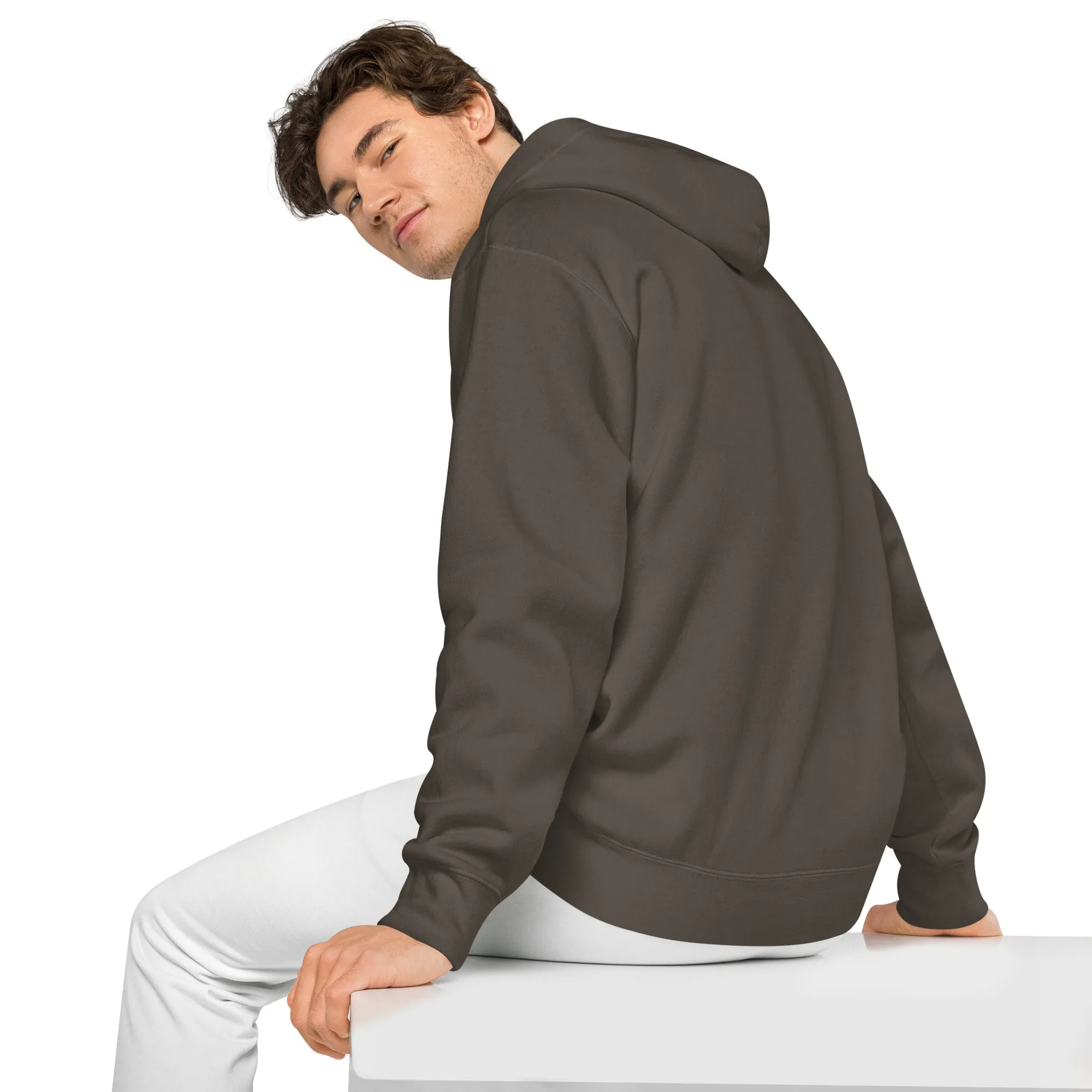 Heart and Wings Design Unisex Pigment-Dyed Hoodie