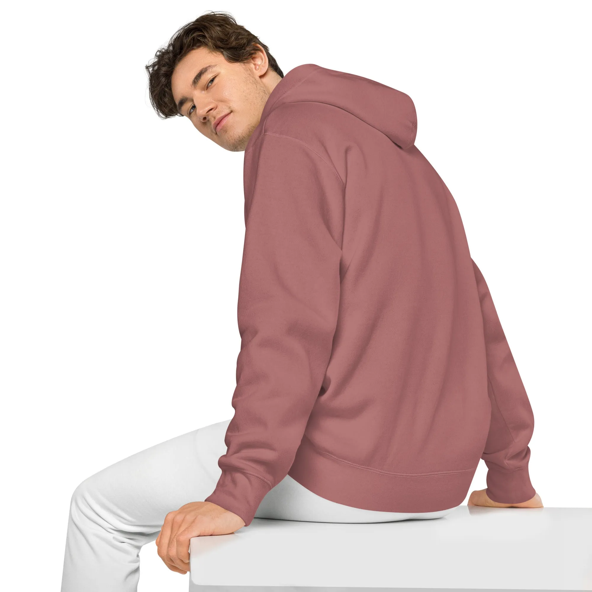 Heart and Wings Design Unisex Pigment-Dyed Hoodie