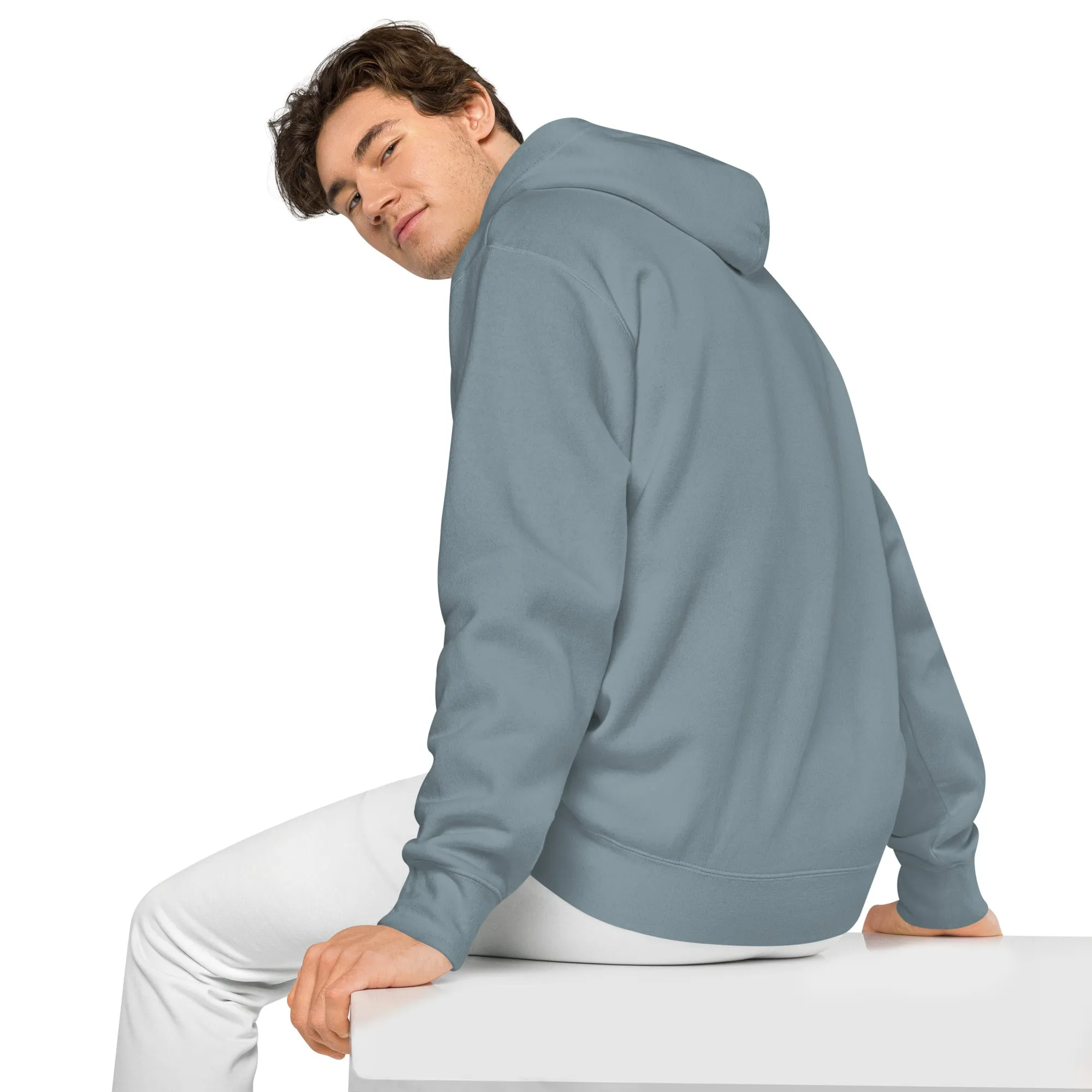 Heart and Wings Design Unisex Pigment-Dyed Hoodie