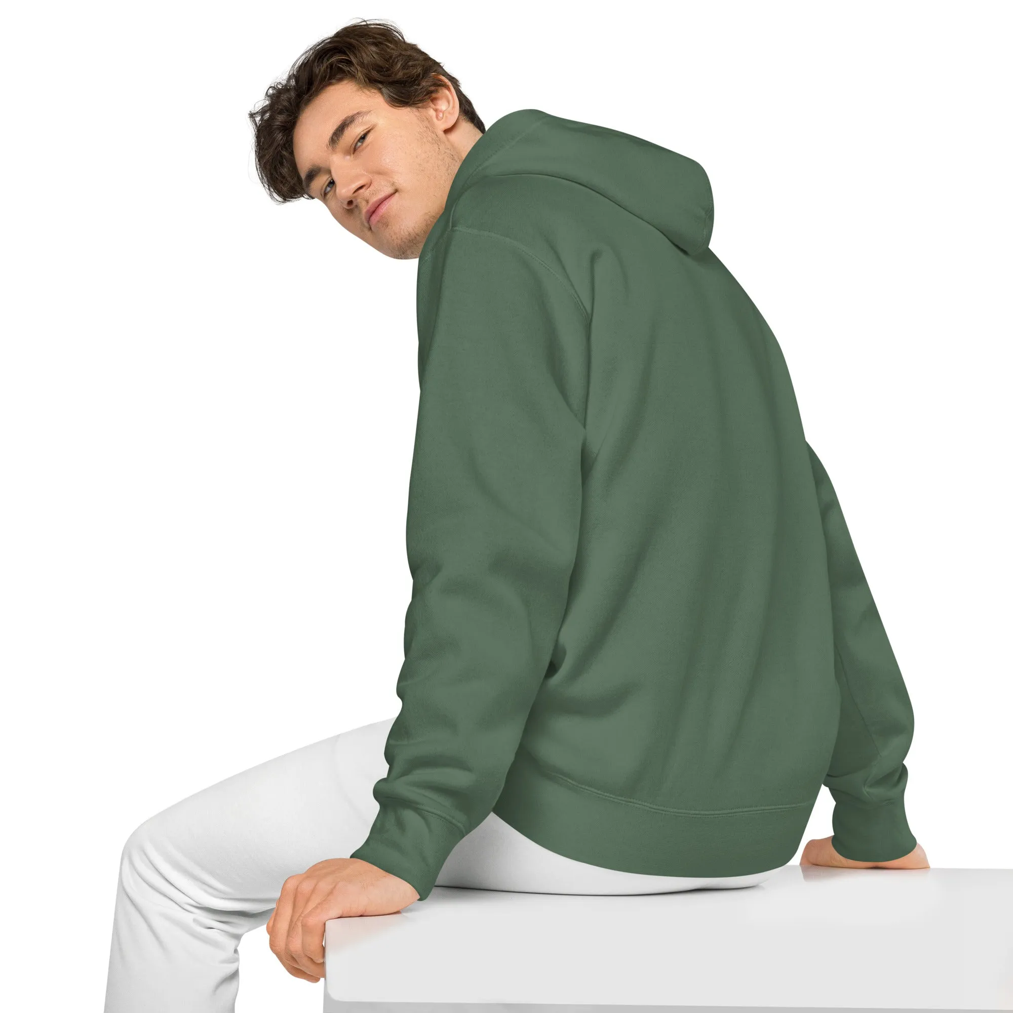 Heart and Wings Design Unisex Pigment-Dyed Hoodie