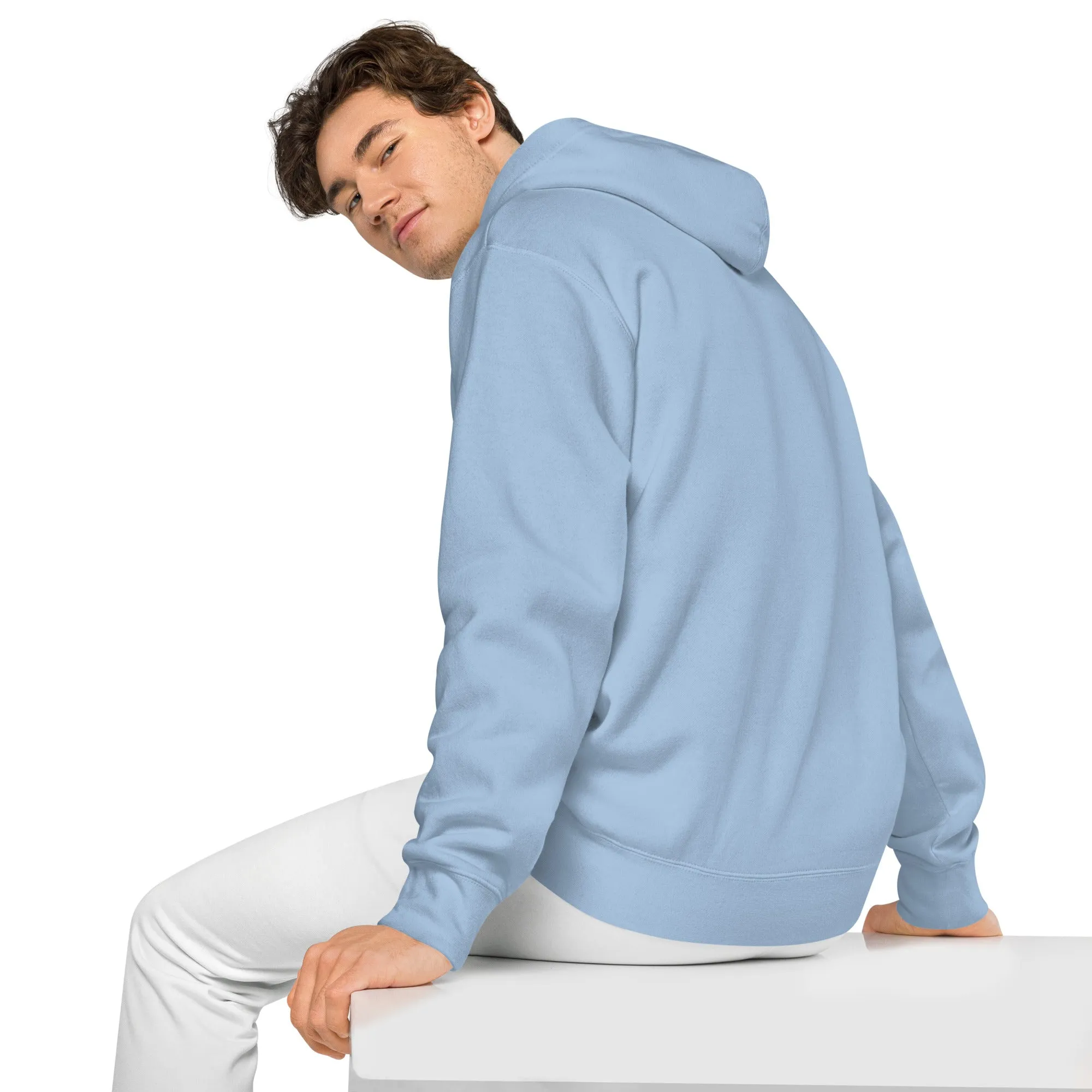 Heart and Wings Design Unisex Pigment-Dyed Hoodie