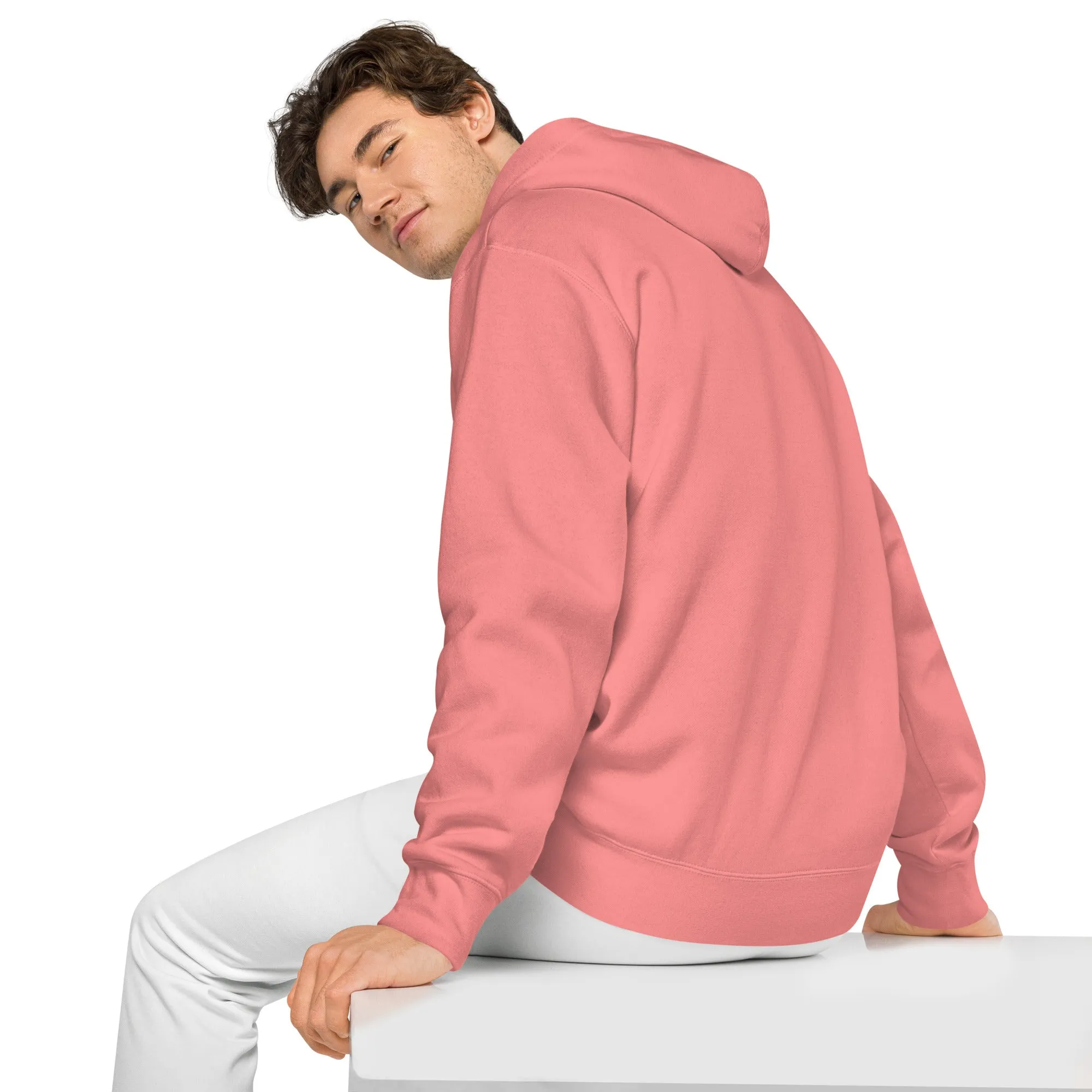 Heart and Wings Design Unisex Pigment-Dyed Hoodie
