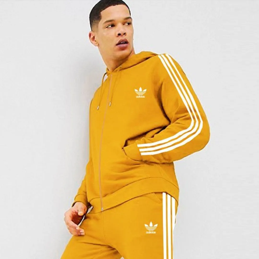 Heavy Fleece  Stripe Track Jacket