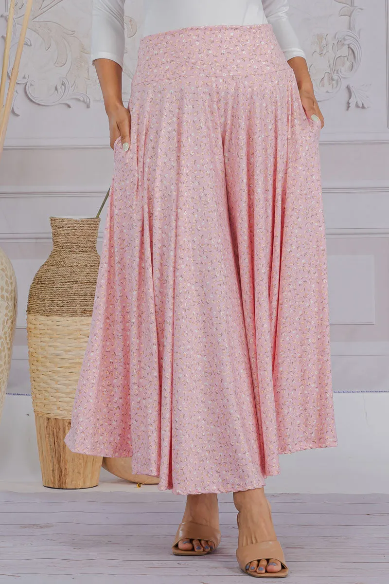 HH736R-FLORAL - 2 PC TOP AND SKIRT