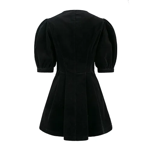 Hèrlian Butterfly Corduroy Dress Black