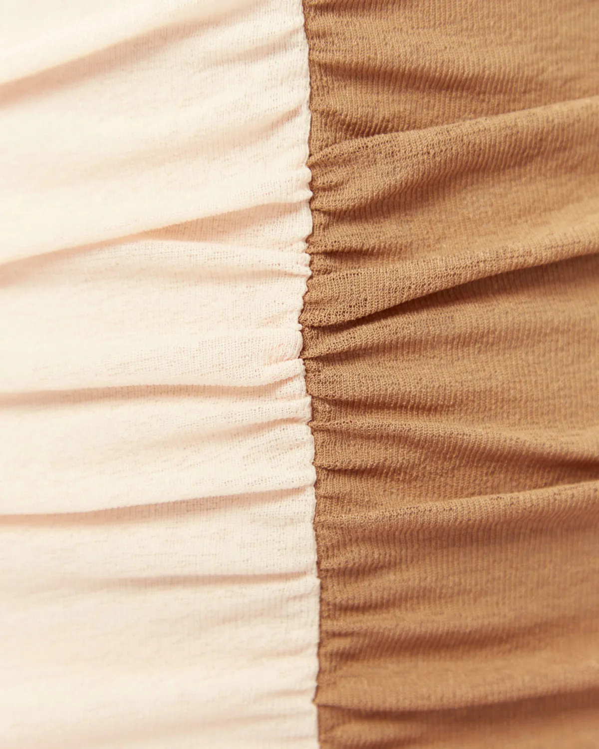Imani Two Tone Ruched Mini Dress