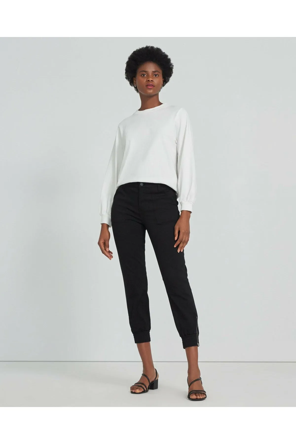 J Brand Arkin Zip Ankle Jogger - Black