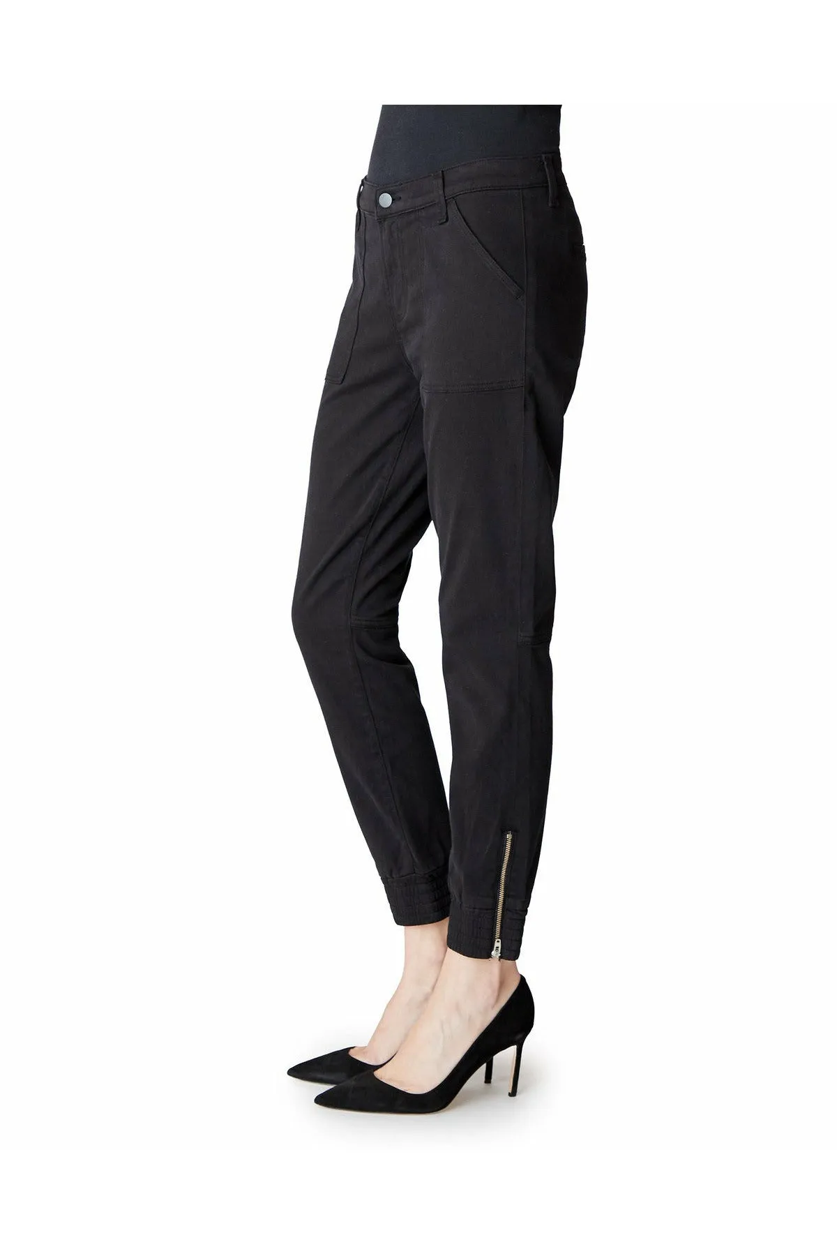 J Brand Arkin Zip Ankle Jogger - Black
