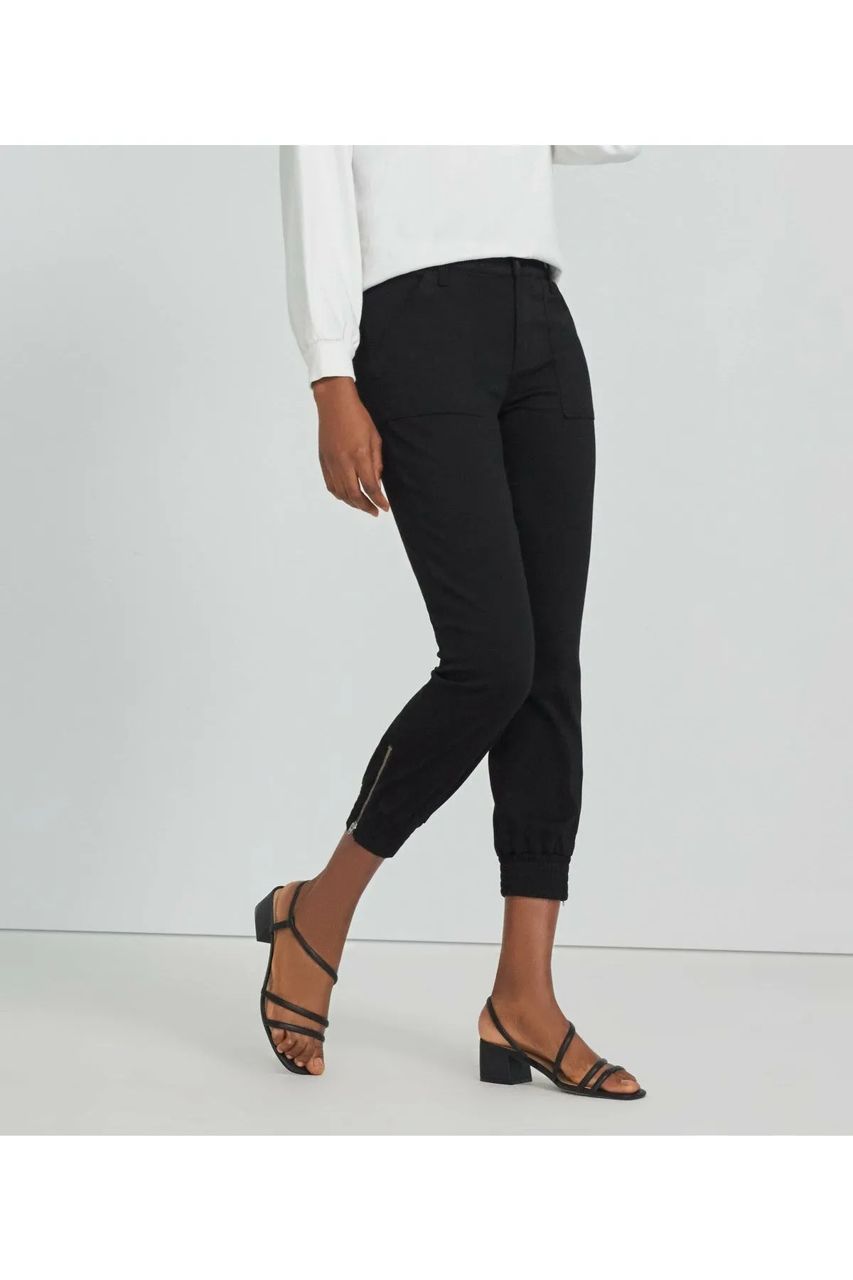 J Brand Arkin Zip Ankle Jogger - Black