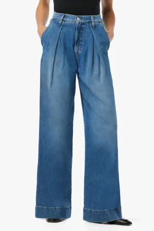 Joes Jeans The Pleated High Rise Denim Trousers in Awake