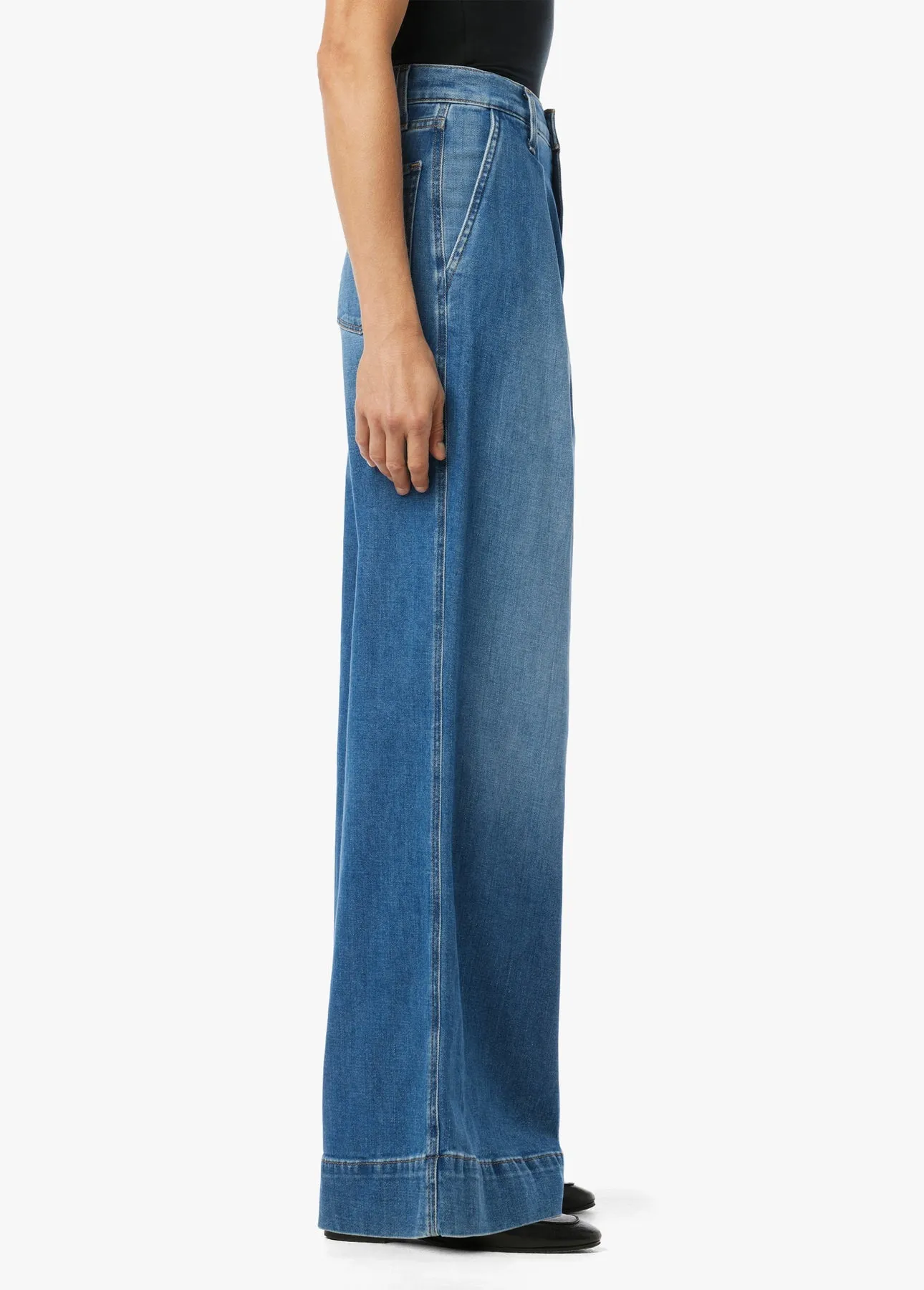 Joes Jeans The Pleated High Rise Denim Trousers in Awake