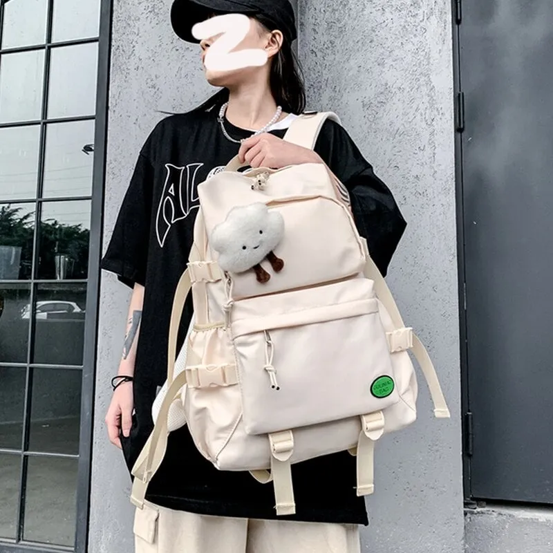 Kawaii Multi-pocket Nylon Backpack
