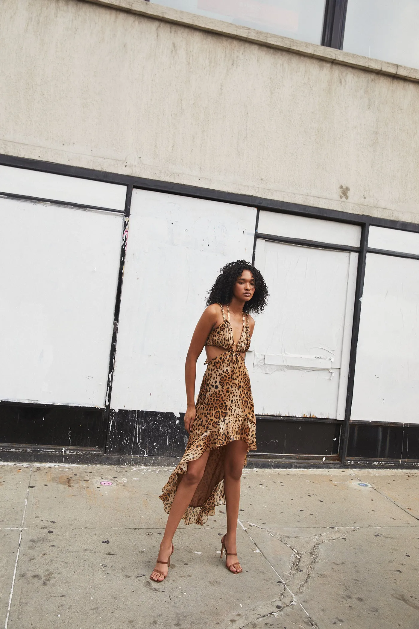 Leopard Halter Dress