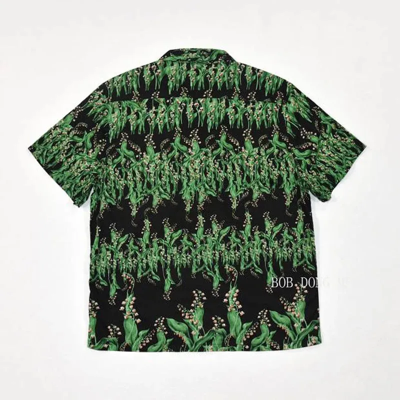 Lily Of The Valley Cuban Collar Hawaiian Shirts with Floral Pattern
