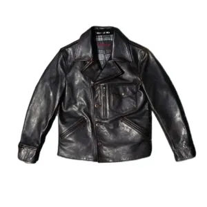 Men's Tea Core Horsehide Leather Jacket - Motorcycle Style Outwear