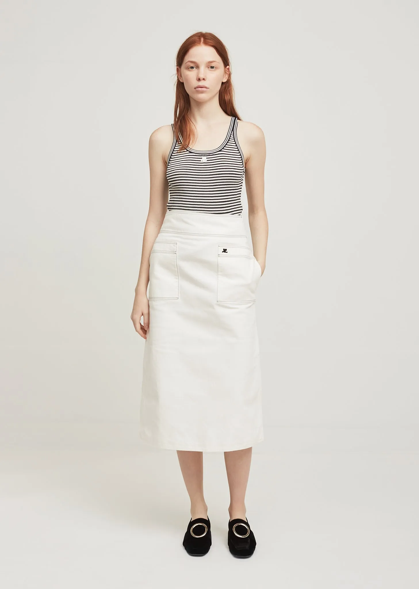 Midi Denim Skirt