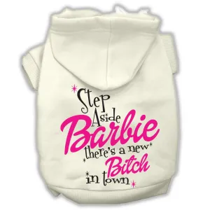 New Bitch In Town Screenprint Hoodie Cream L (14)
