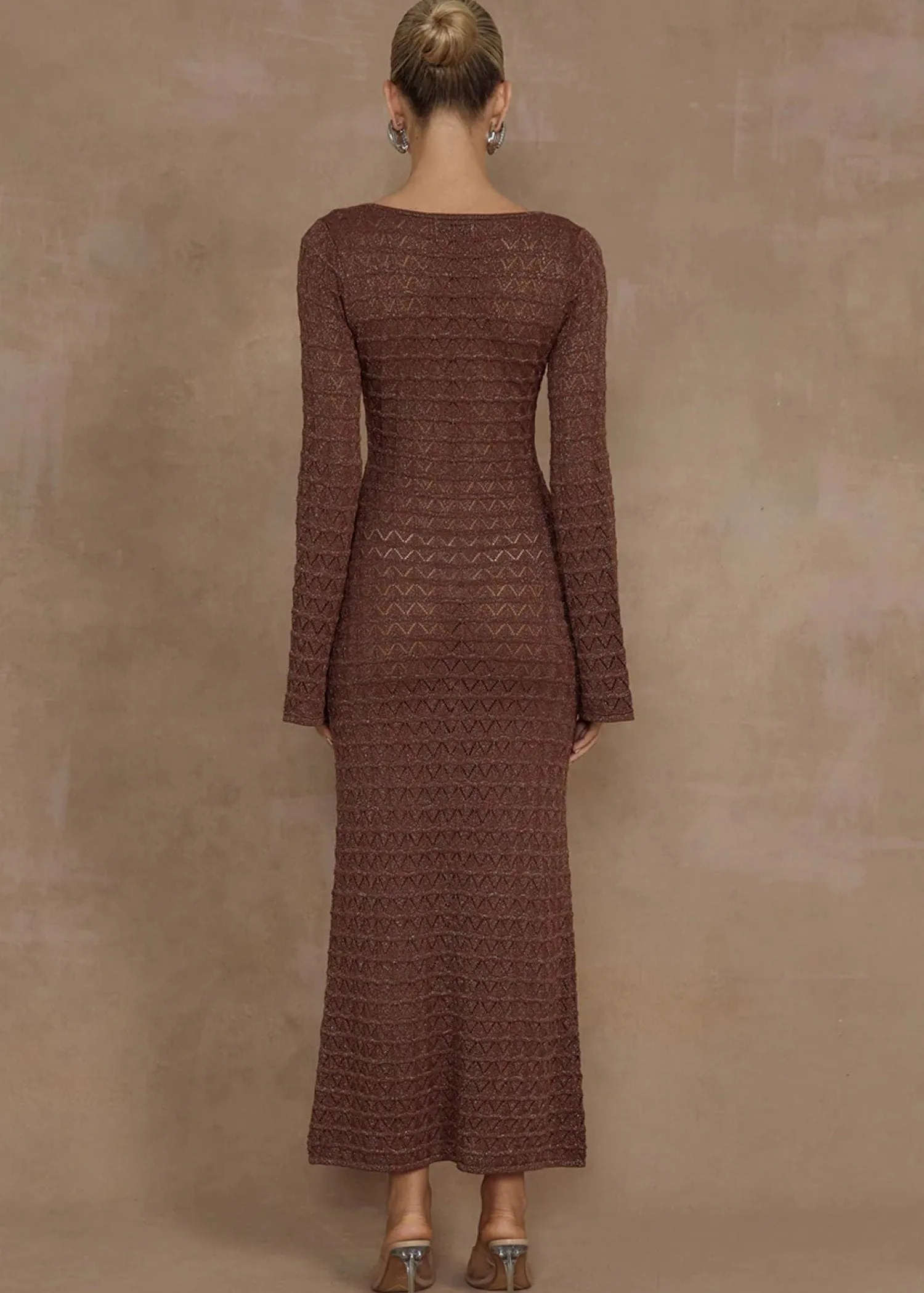 Nya Knit Midi Dress in Espresso