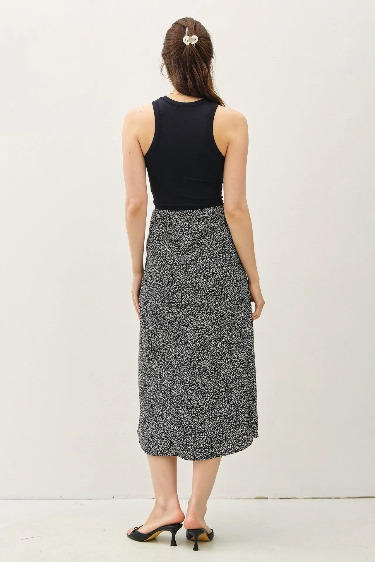 NYLAND Pisa Print Midi Skirt w/ Elastic Waistband