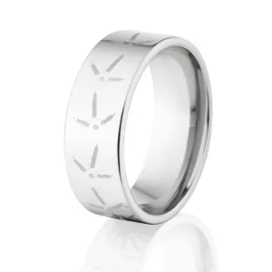 Outdoor Rings: Titanium Turkey Track Band, Animal Track Ring