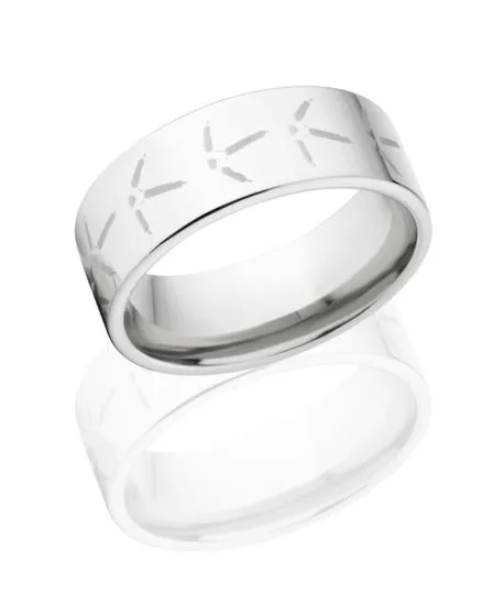 Outdoor Rings: Titanium Turkey Track Band, Animal Track Ring