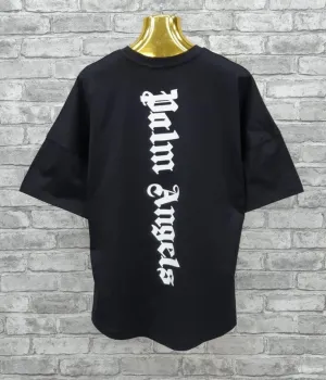 Palm Angels Oversized Back Print Cotton Half Sleeve T-shirt For Mens