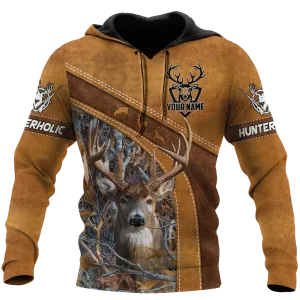 Personalized Name Hunterholic Hoodie, 3D All Over Printed Hunting Hoodie, Hunter Hoodie Men Women