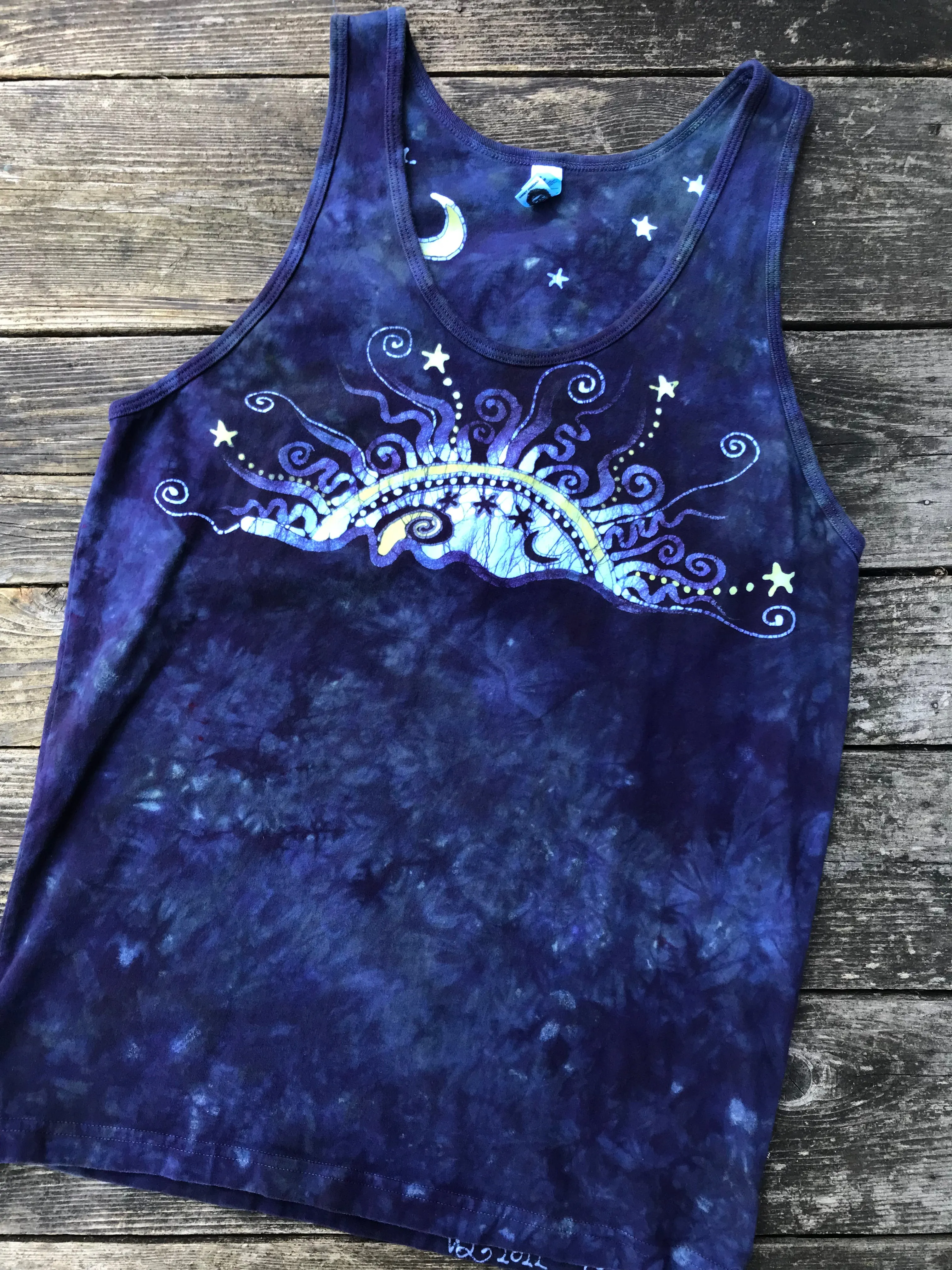 Purple Sunset Beach Sky Cotton Tank Top
