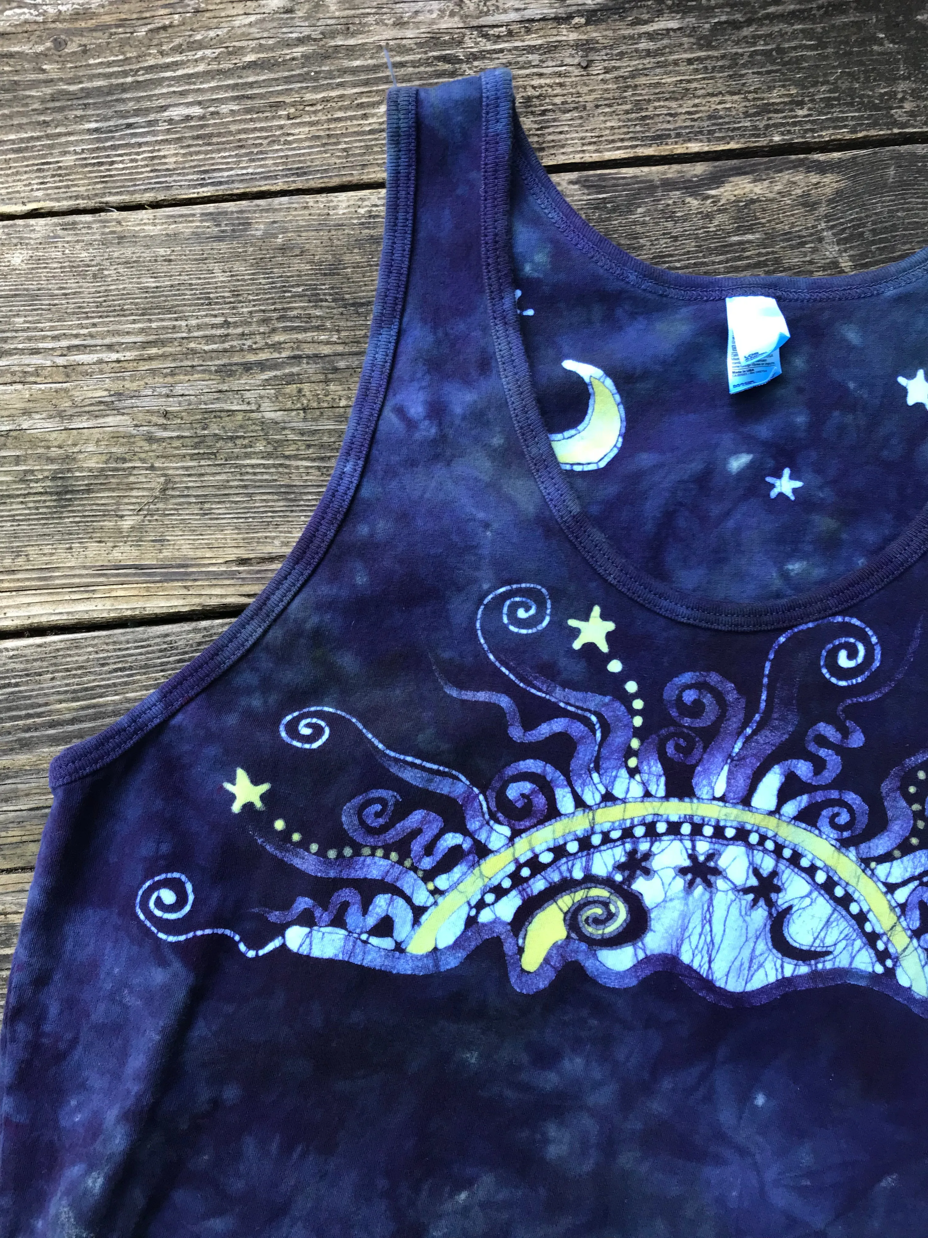 Purple Sunset Beach Sky Cotton Tank Top