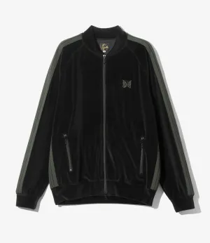 R.C. Track Jacket - Black - C/Pe Velour
