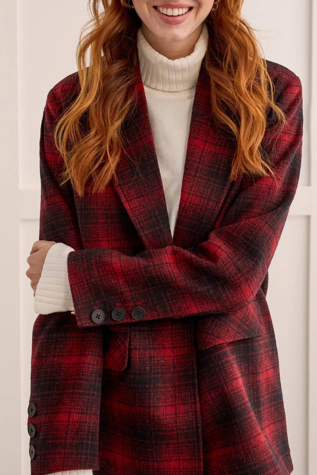 Red/Black Plaid Jacket