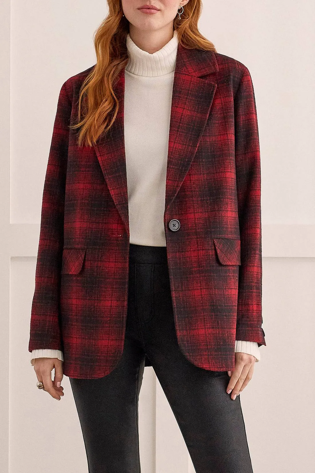Red/Black Plaid Jacket