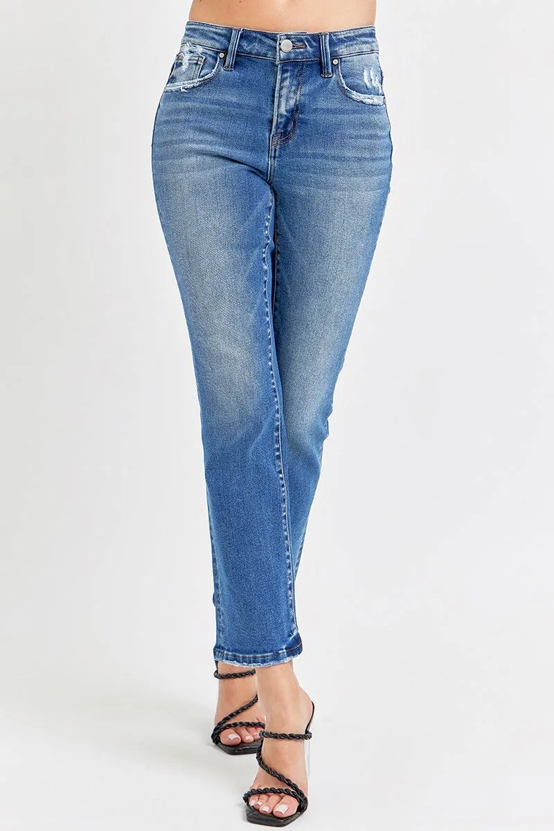 Risen Jeans - Mid Rise - Straight Jeans - RDP5302