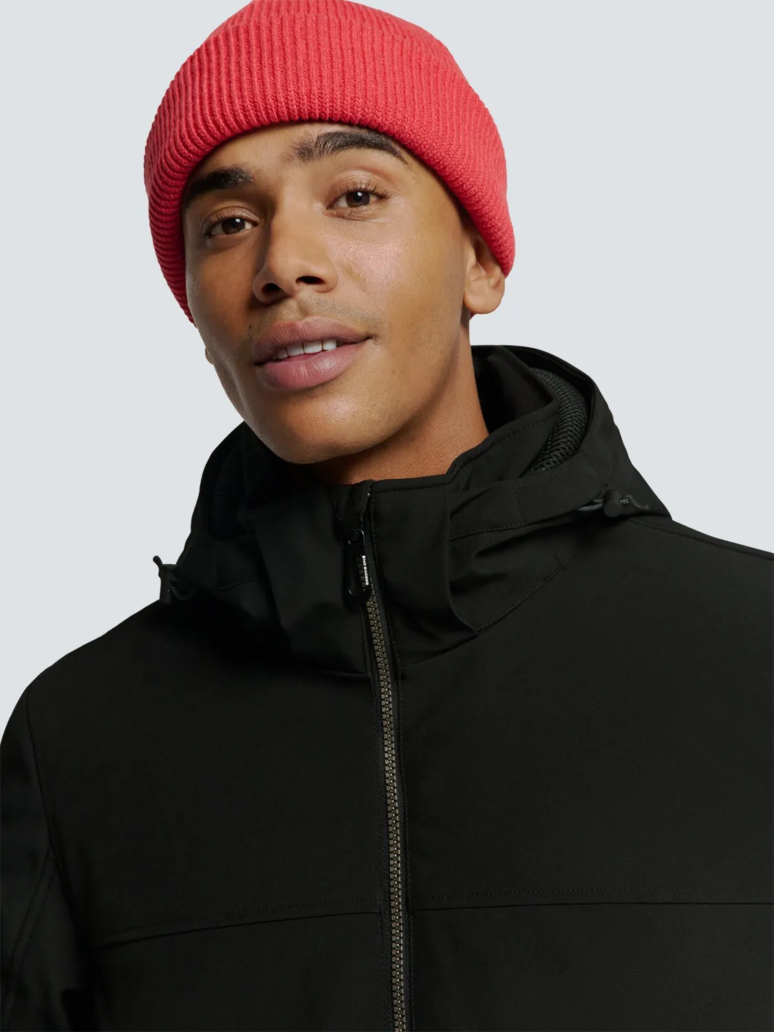 Short Softshell Jacket with Hood, Stretch, and Sleeve Pocket: Functional and Stylish | Black